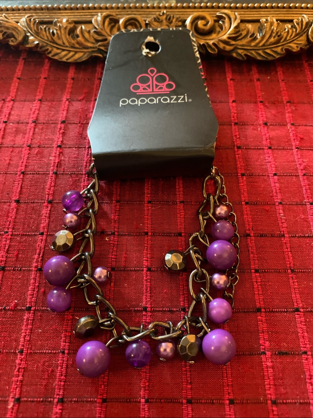 Paparazzi Purple Multi-Bead Chain Bracelet
